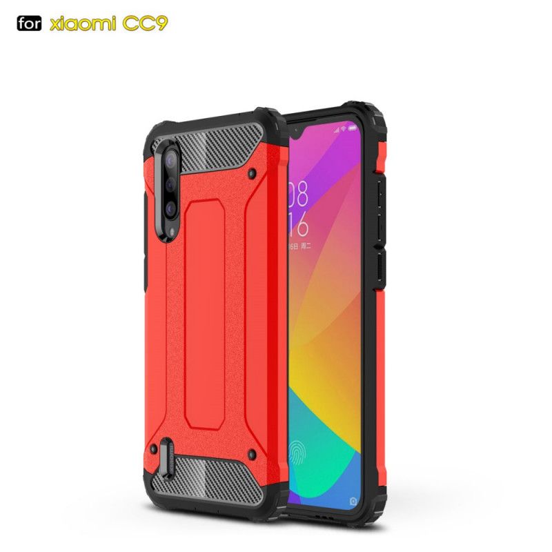 Hoesje Xiaomi Mi 9 Lite Rood Zwart Overlevende