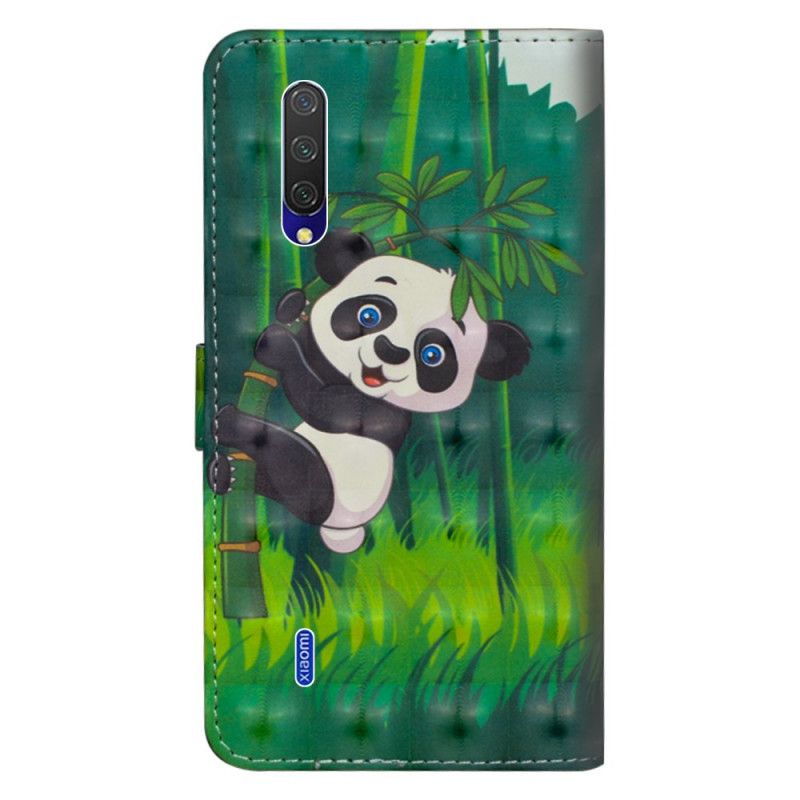 Leren Hoesje voor Xiaomi Mi 9 Lite Panda En Bamboe