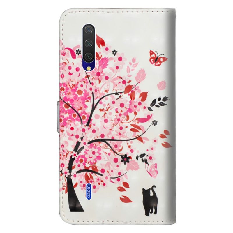 Leren Hoesje voor Xiaomi Mi 9 Lite Roze Boom