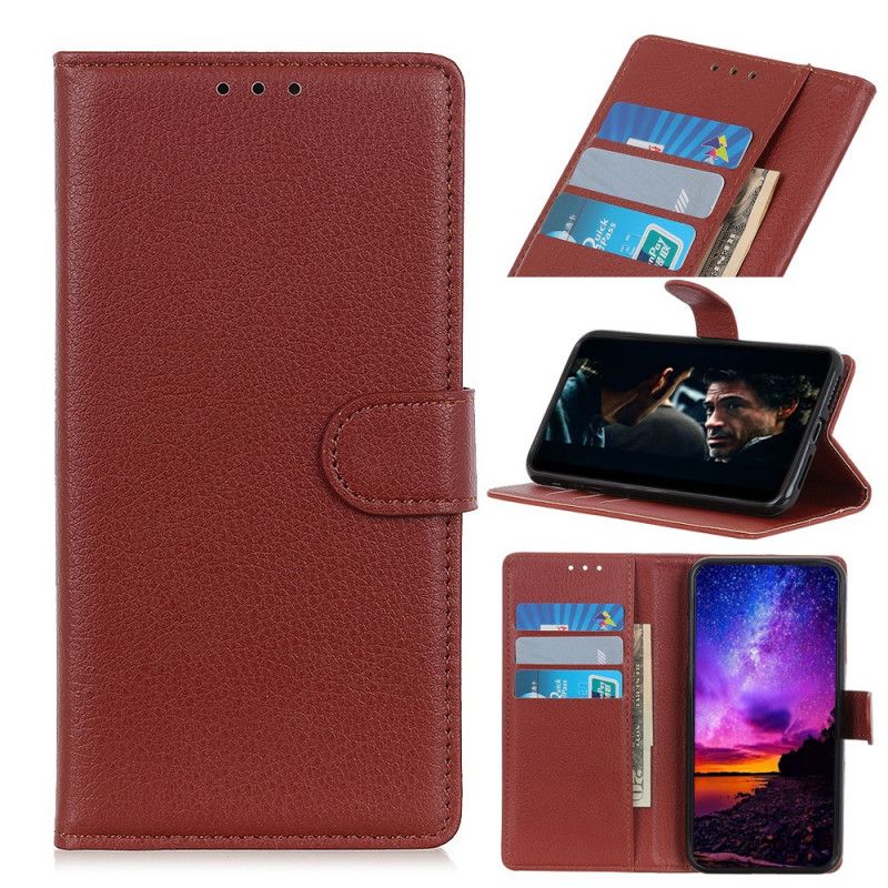 Leren Hoesje Xiaomi Mi 9 Lite Zwart Premium Lychee Leereffect