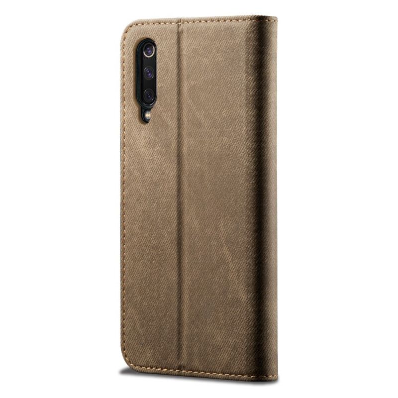 Folio-hoesje Xiaomi Mi 9 Koffie Bruin Jeansstof