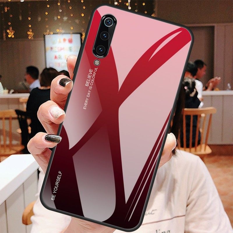 Hoesje voor Xiaomi Mi 9 Groen Rood Gegalvaniseerde Kleur