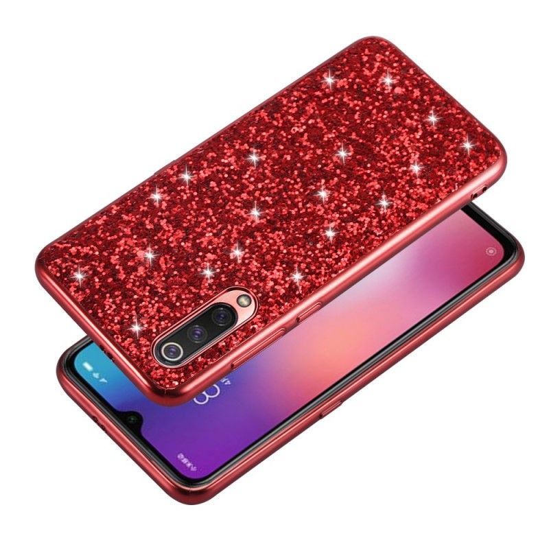 Hoesje Xiaomi Mi 9 Rood Ik Ben Glitter