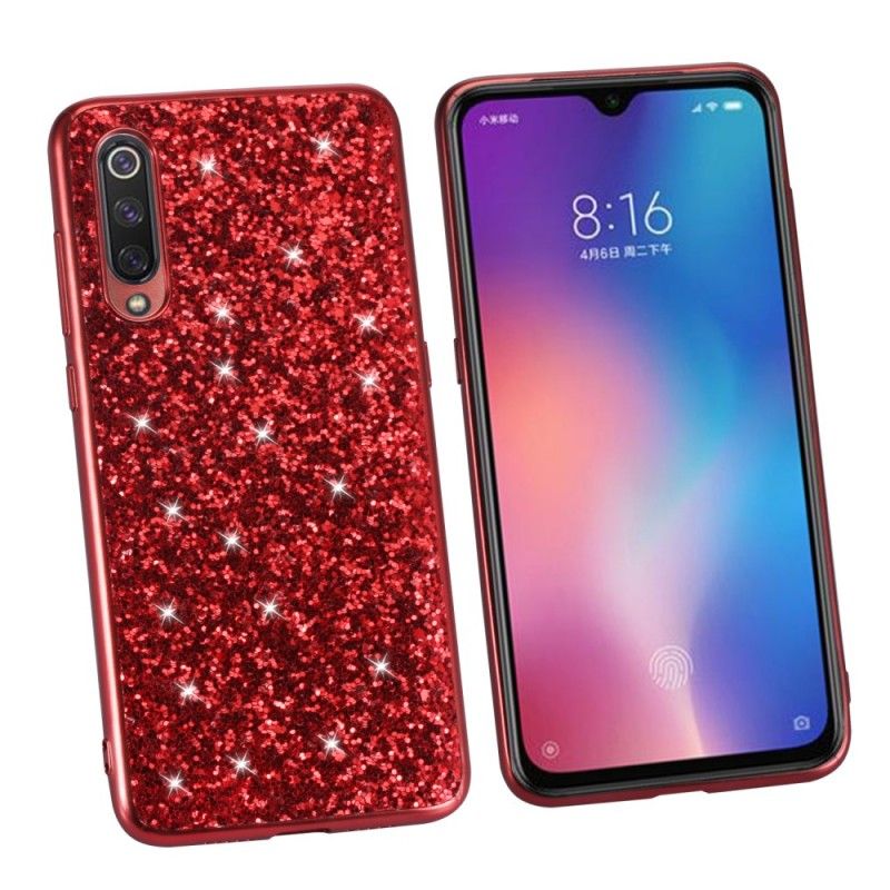 Hoesje Xiaomi Mi 9 Rood Ik Ben Glitter