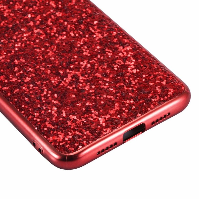 Hoesje Xiaomi Mi 9 Rood Ik Ben Glitter