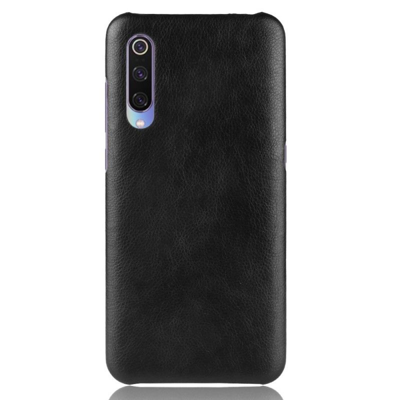 Hoesje Xiaomi Mi 9 Zwart Lychee Leereffect