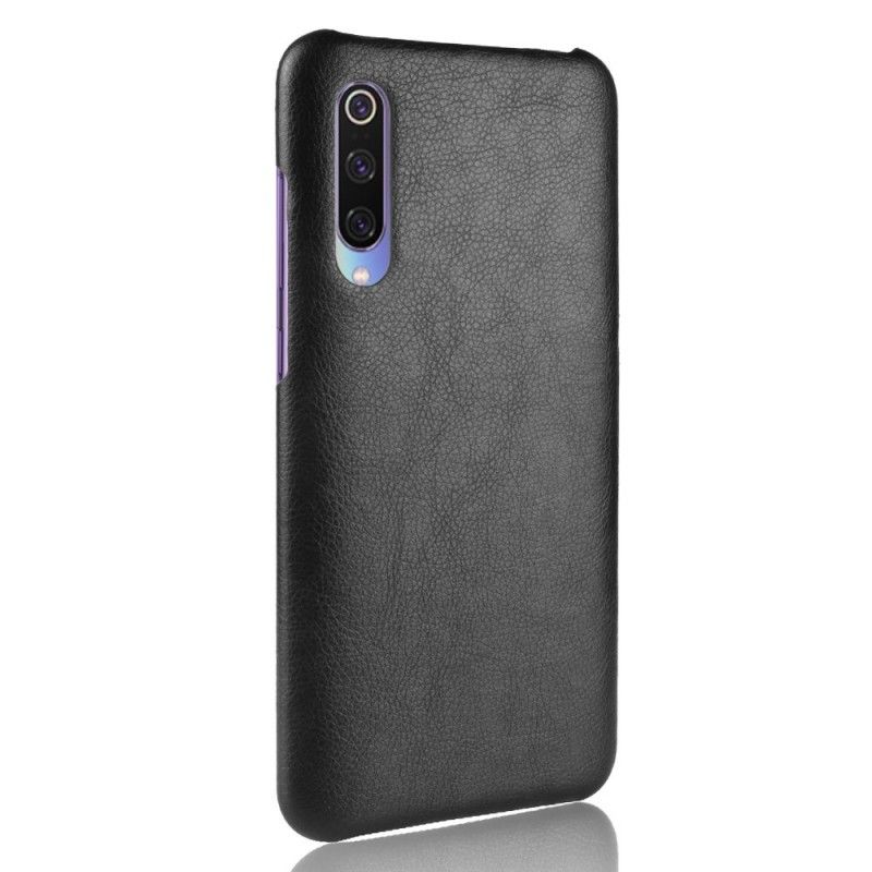 Hoesje Xiaomi Mi 9 Zwart Lychee Leereffect