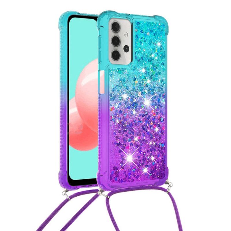 Case Samsung Galaxy A32 5G Siliconen Glitter En Koord