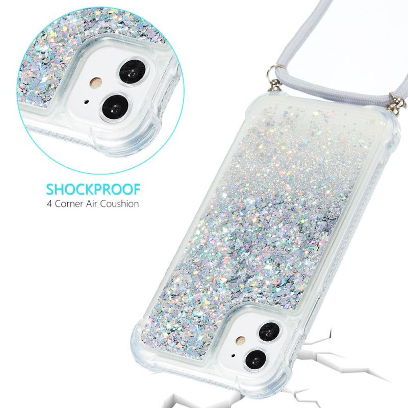 Iphone 11 Glitterhoesje Met Koord