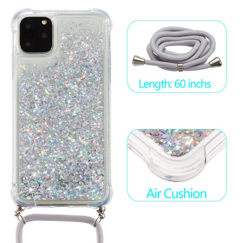 Iphone 11 Pro Max Glitter- En Snoerbehuizing