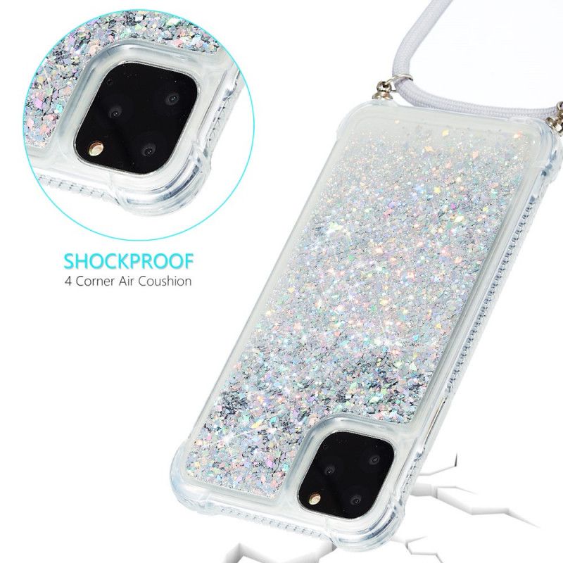 Iphone 11 Pro Max Glitter- En Snoerbehuizing