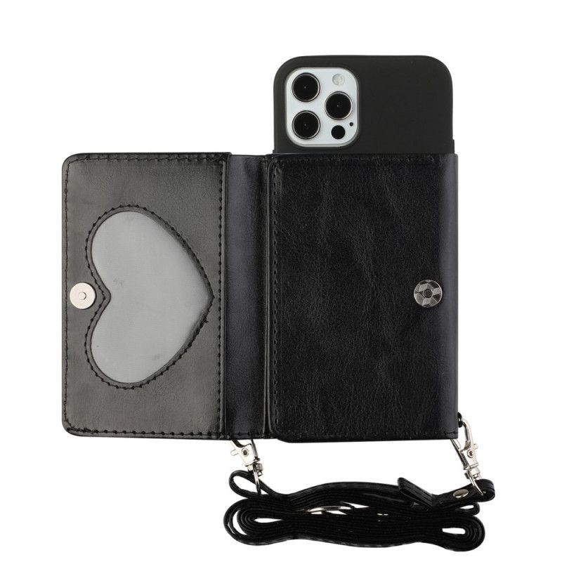 Iphone 12/12 Pro Case Schouderriem Kaarthouder