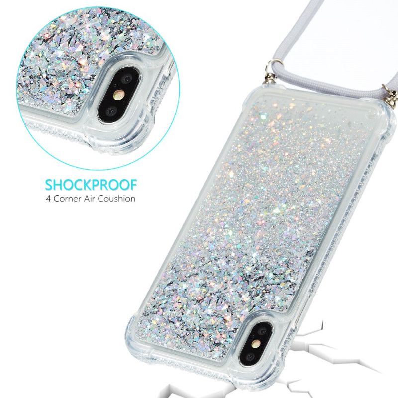 Iphone Xs Max Glitter- En Snoerbehuizing