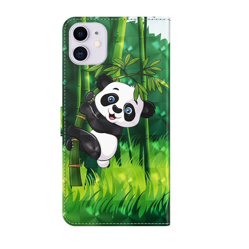 Bescherming Hoesje iPhone 13 Mini Panda En Bamboe