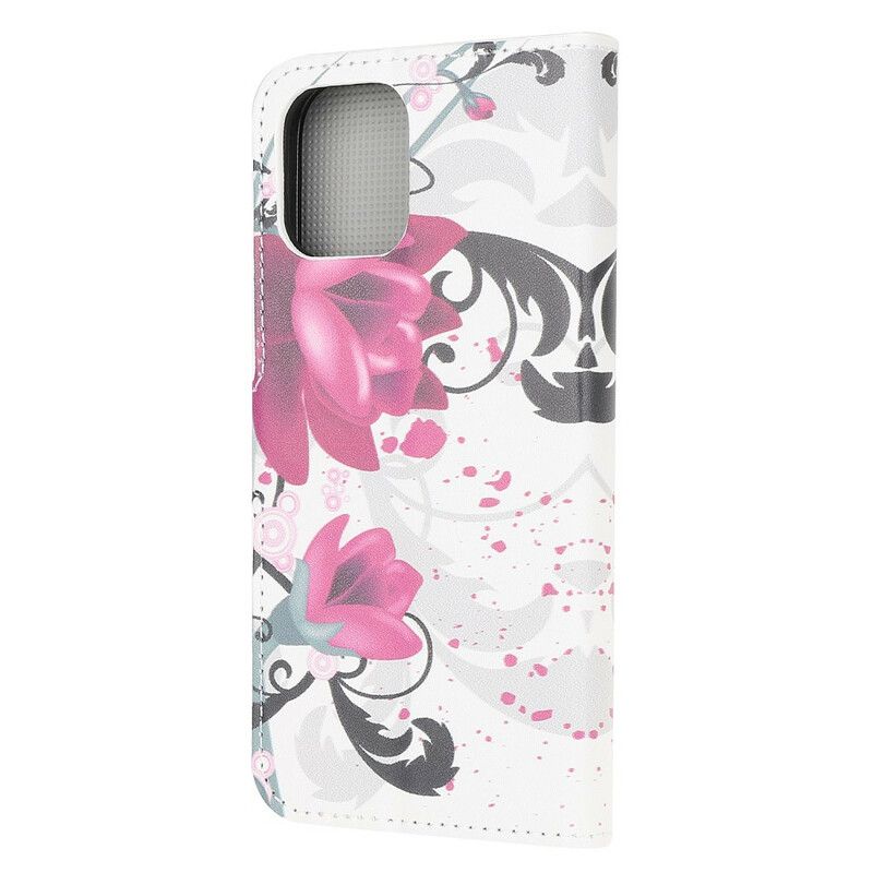 Bescherming Hoesje iPhone 13 Mini Tropische Bloemen