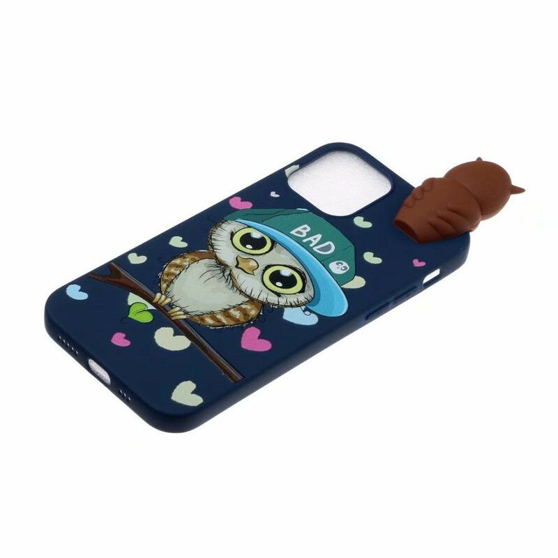 Cover Hoesje iPhone 13 Mini Telefoonhoesje 3d Slechte Uil