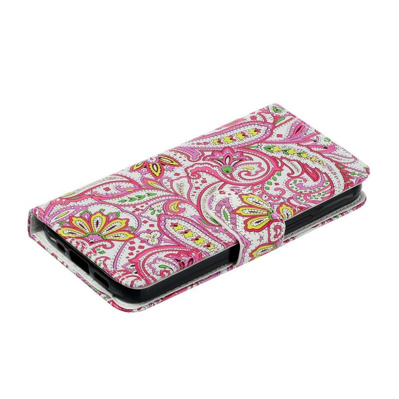 Flip Case Leren iPhone 13 Mini Kleurrijk Barok