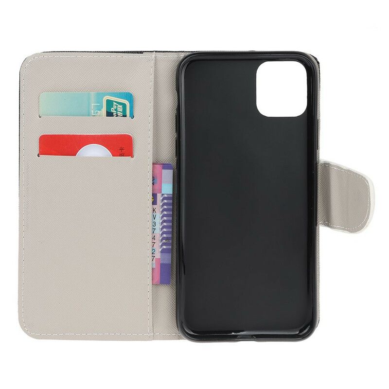 Flip Case Leren iPhone 13 Mini Londen Leven