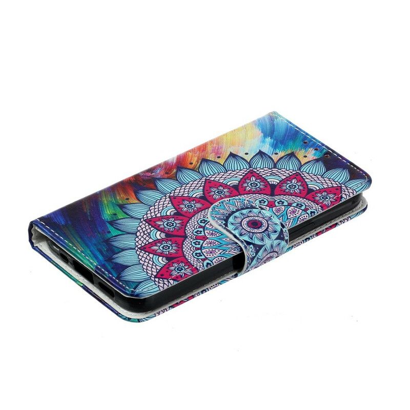 Flip Case Leren iPhone 13 Mini Ultra Kleurrijke Mandala