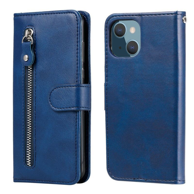 Flip Case Leren iPhone 13 Mini Vintage Portemonnee