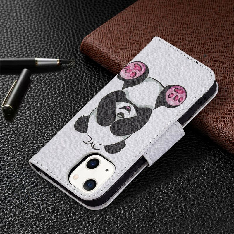 Folio-hoesje iPhone 13 Mini Telefoonhoesje Panda Plezier