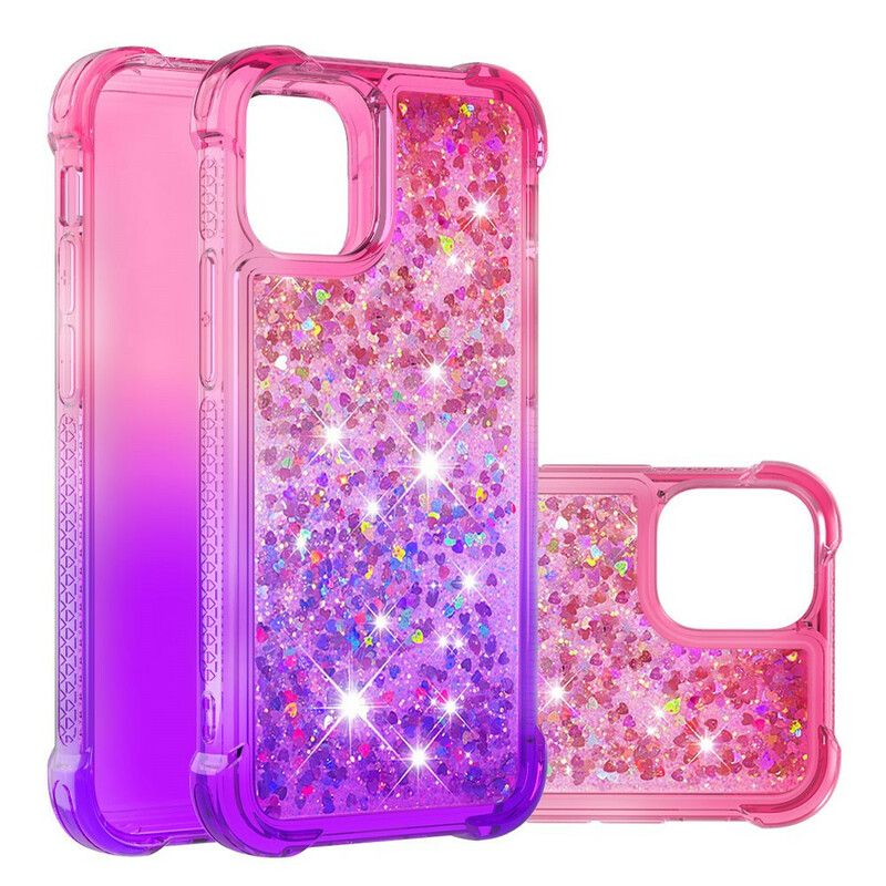 Hoesje iPhone 13 Mini Glitterkleuren Bescherming Hoesje