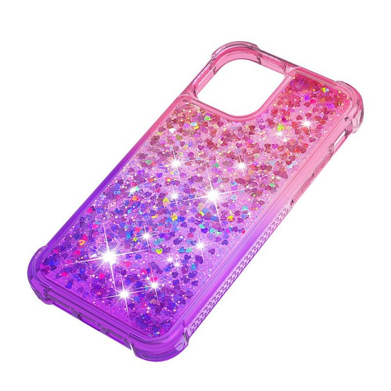 Hoesje iPhone 13 Mini Glitterkleuren Bescherming Hoesje