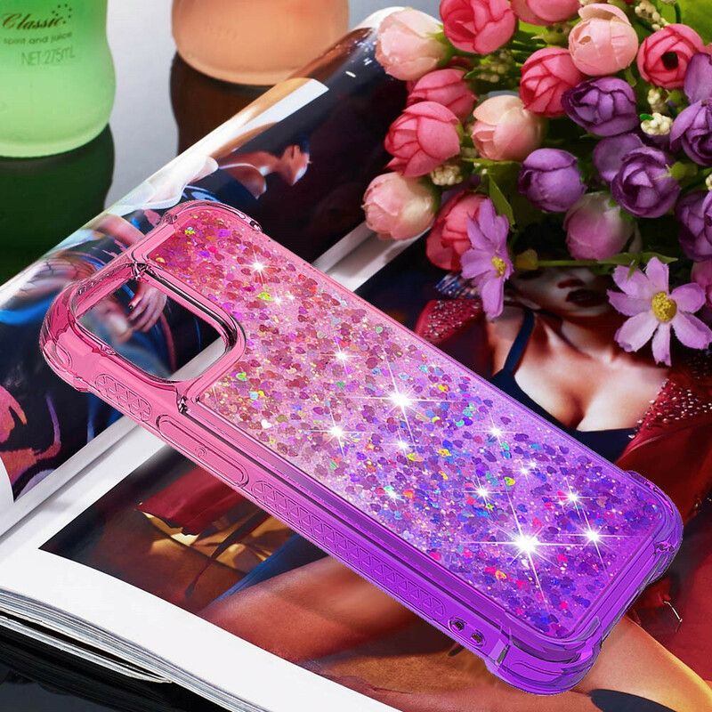 Hoesje iPhone 13 Mini Glitterkleuren Bescherming Hoesje