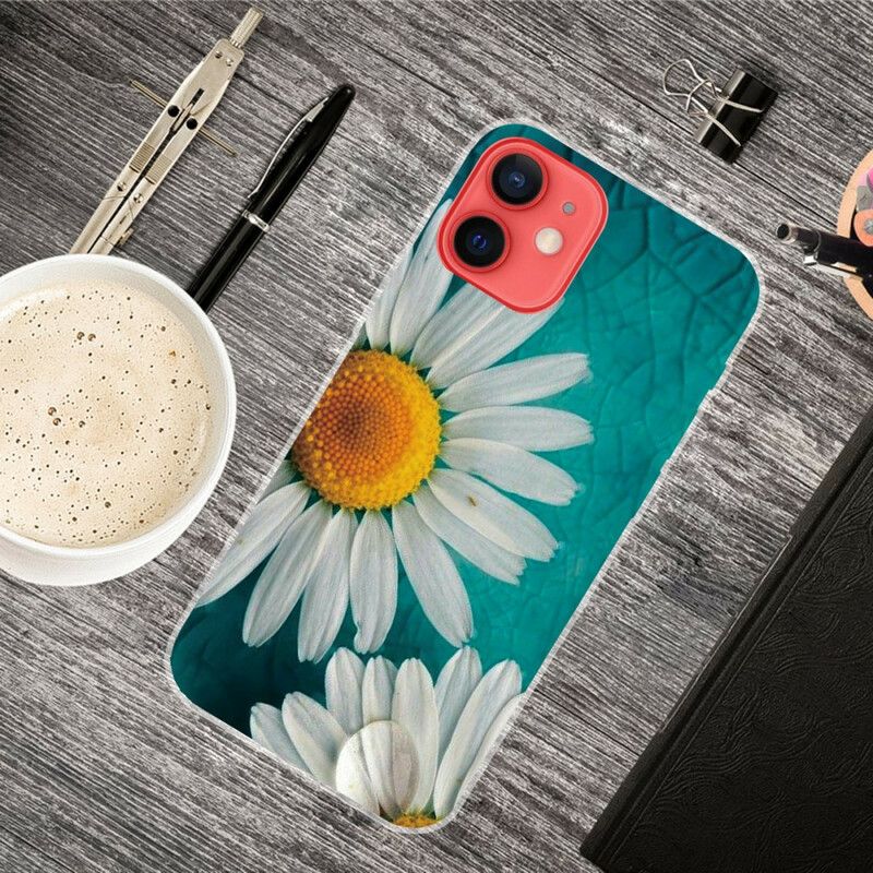 Hoesje iPhone 13 Mini Margriet Bescherming Hoesje