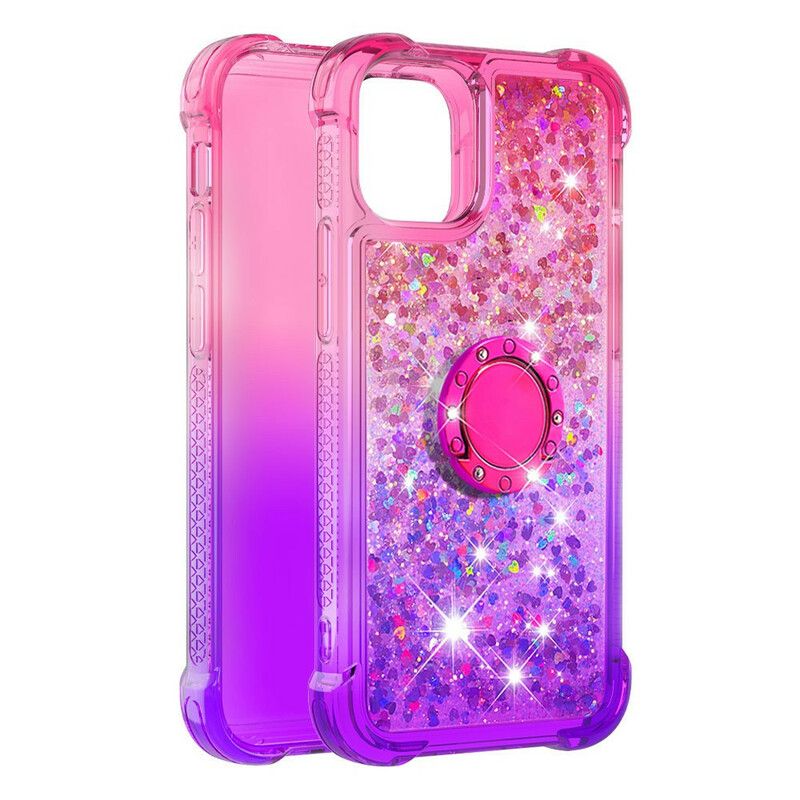 Hoesje iPhone 13 Mini Pailletten Ring-houder