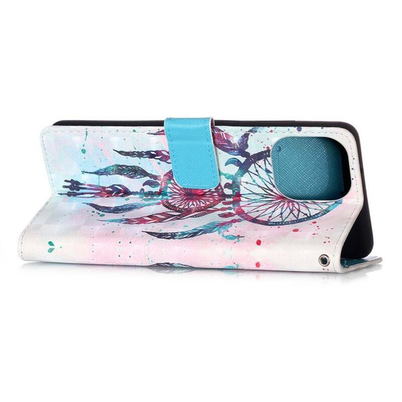 Leren Hoesje iPhone 13 Mini Aquarel Dromenvanger Bescherming Hoesje