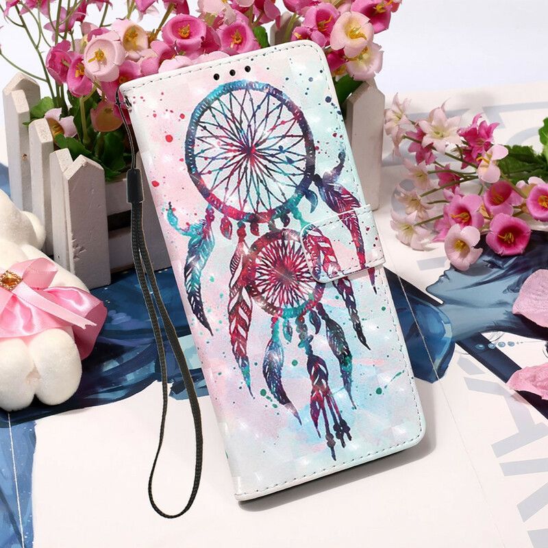 Leren Hoesje iPhone 13 Mini Aquarel Dromenvanger Bescherming Hoesje