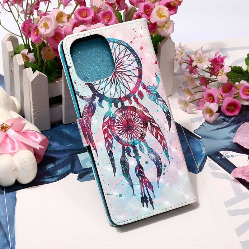 Leren Hoesje iPhone 13 Mini Aquarel Dromenvanger Bescherming Hoesje