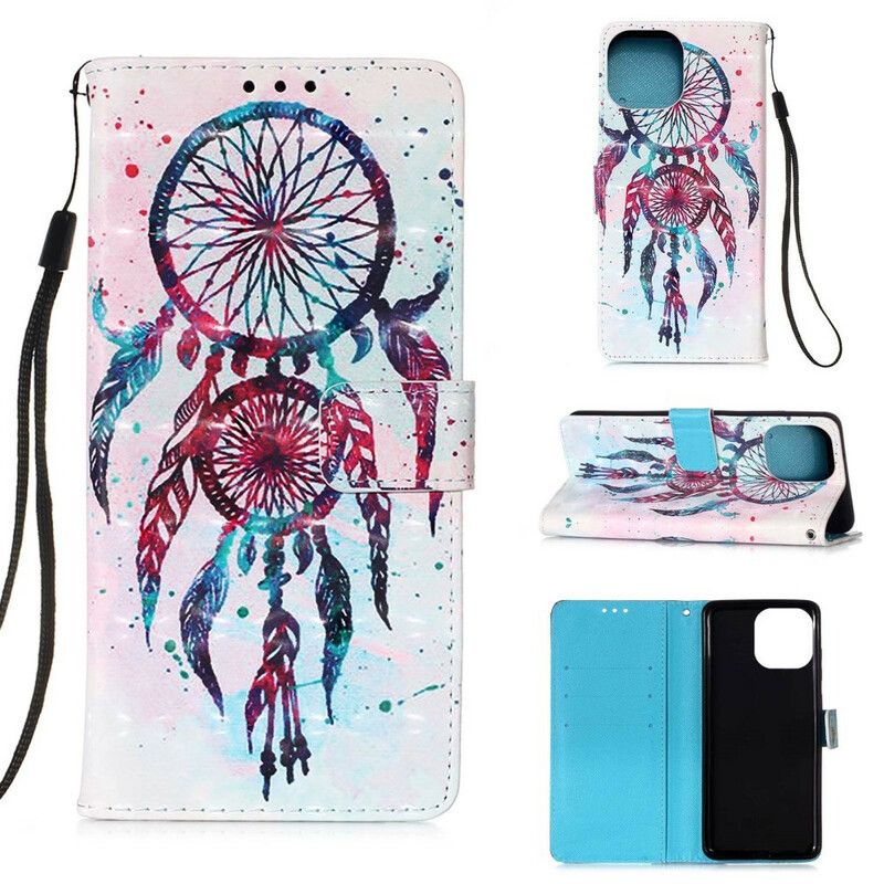 Leren Hoesje iPhone 13 Mini Aquarel Dromenvanger Bescherming Hoesje