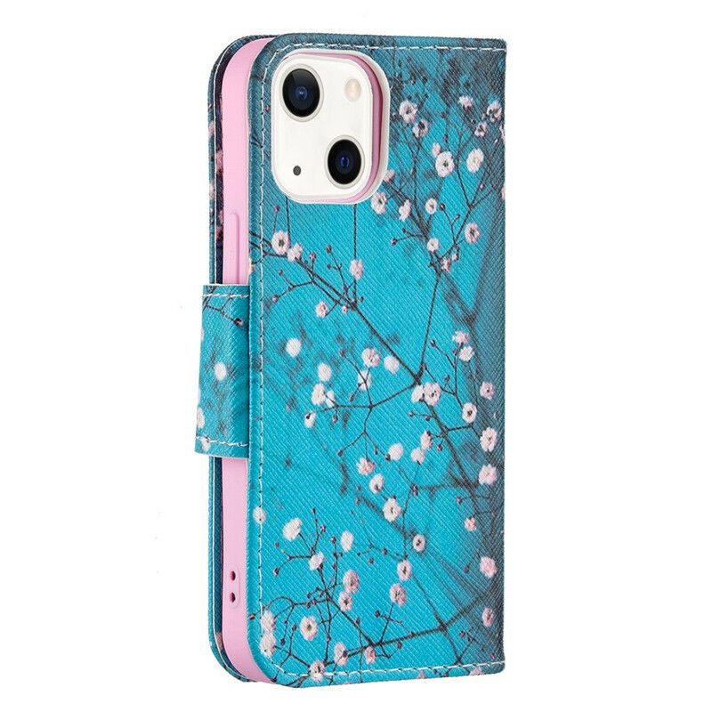 Leren Hoesje iPhone 13 Mini Bloeiende Tak