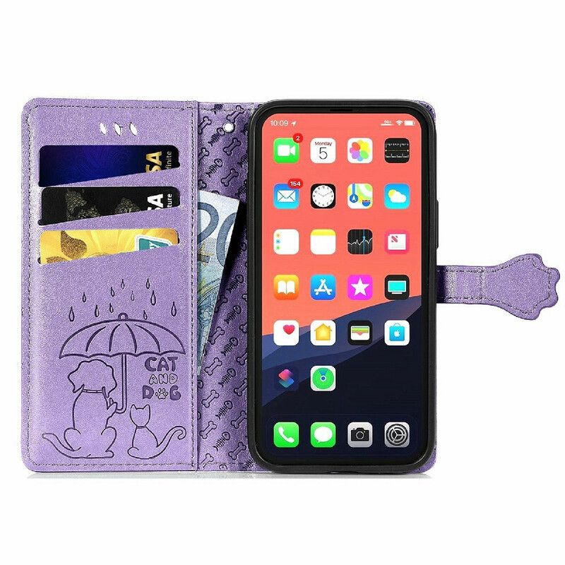 Leren Hoesje iPhone 13 Mini Geanimeerde Dieren Bescherming Hoesje