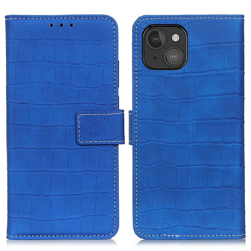 Leren Hoesje iPhone 13 Mini Krokodillenkracht Bescherming Hoesje