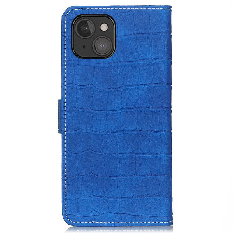 Leren Hoesje iPhone 13 Mini Krokodillenkracht Bescherming Hoesje