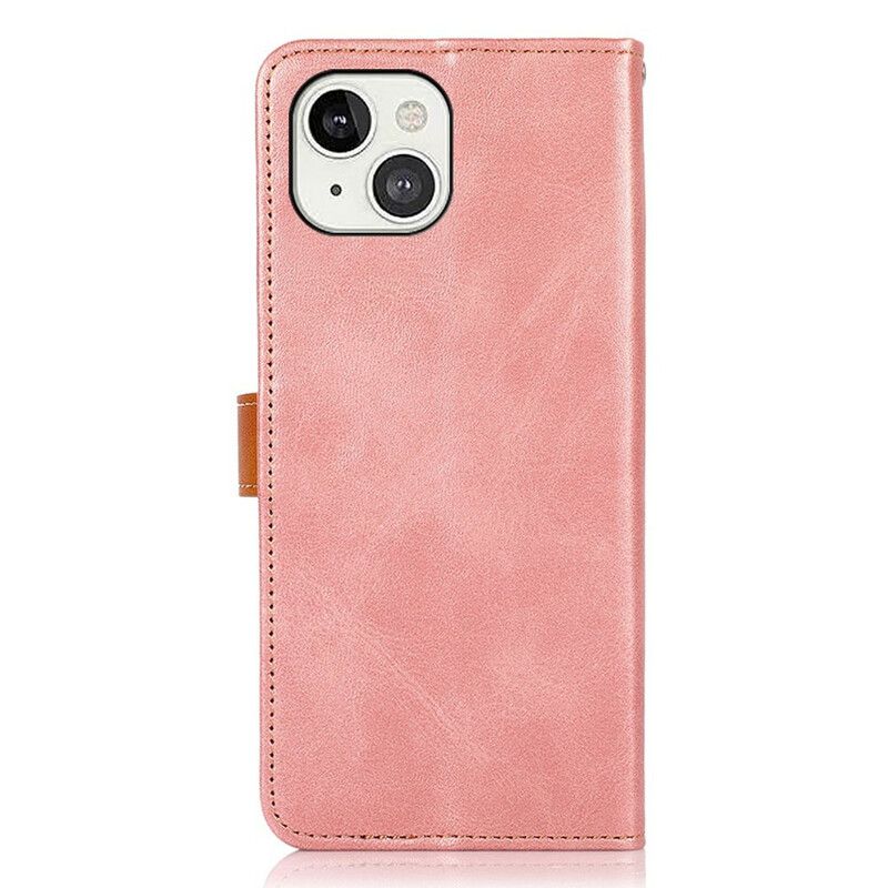 Leren Hoesje iPhone 13 Mini Met Khazneh-riem Bescherming Hoesje