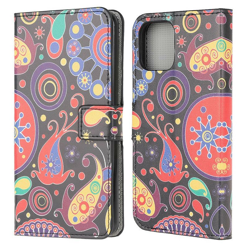 Leren Hoesje iPhone 13 Mini Ontwerp Galaxy