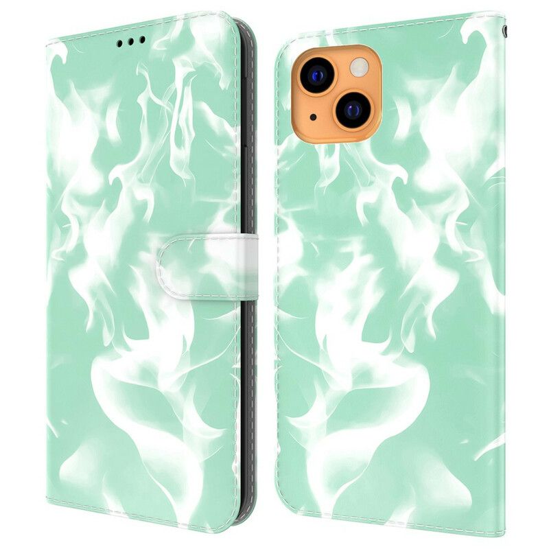 Leren Hoesje Voor iPhone 13 Mini Abstract Patroon