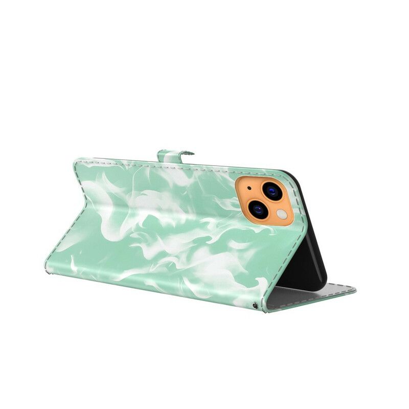 Leren Hoesje Voor iPhone 13 Mini Abstract Patroon