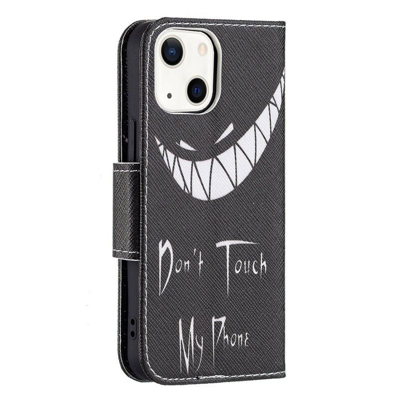 Leren Hoesje Voor iPhone 13 Mini Duivel Telefoon