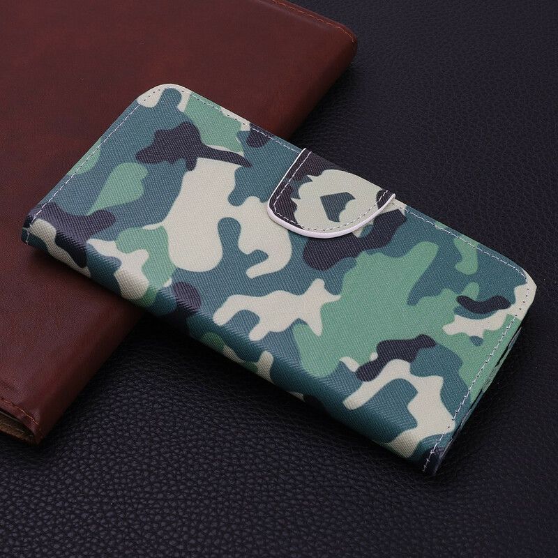 Leren Hoesje Voor iPhone 13 Mini Militaire Camouflage