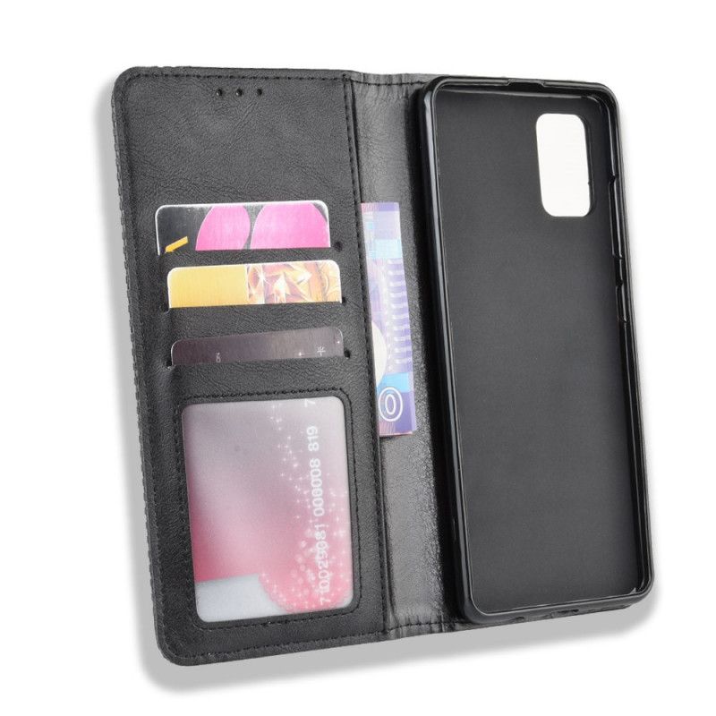 Folio-hoesje Samsung Galaxy S20 Ultra Rood Zwart Gestileerd Vintage Leereffect