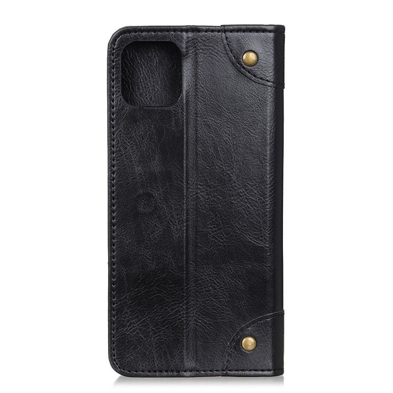 Folio-hoesje voor Samsung Galaxy S20 Ultra Rood Zwart Vintage Oud