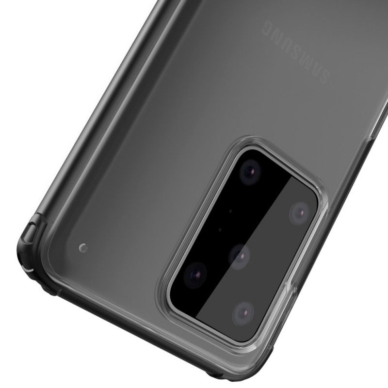 Hoesje Samsung Galaxy S20 Ultra Rood Zwart Geweven Met Gekleurde Randen