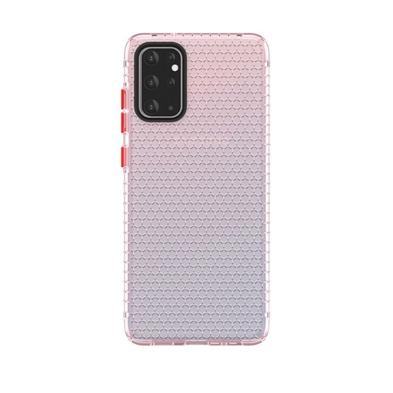 Hoesje Samsung Galaxy S20 Ultra Roze Zwart Design Honingraatstijl