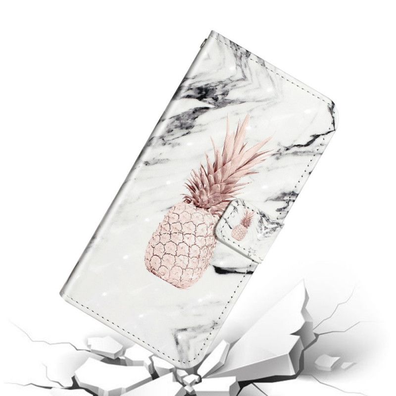 Leren Hoesje Samsung Galaxy S20 Ultra Ananas Lichte Plek