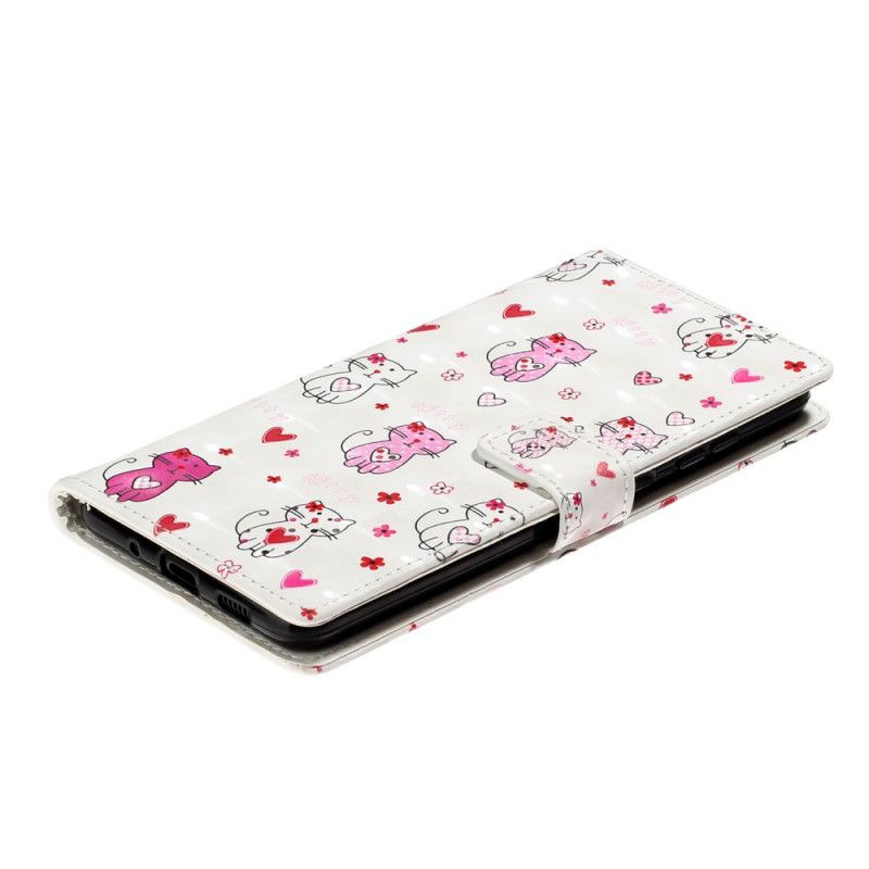 Leren Hoesje Samsung Galaxy S20 Ultra Lichtvlek Katten